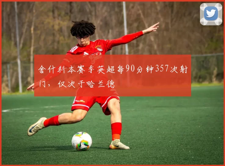 舍什科本赛季英超每90分钟357次射门，仅次于哈兰德